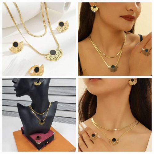 طقم إكسسوارات استيل نسائي براند