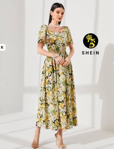 فستان ماركة SHEIN لون اوحد