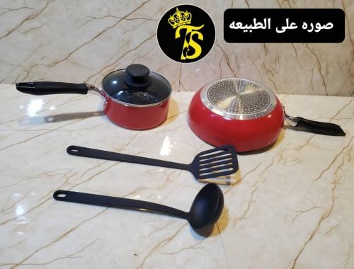 طقم طاوه مع قدرو 5 قطع الاصلي