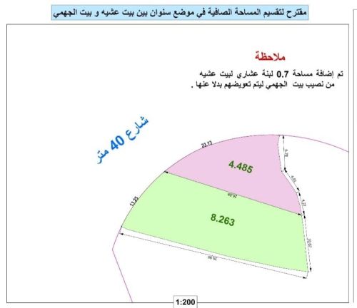 ارض اربع لبن ونصف للبيع