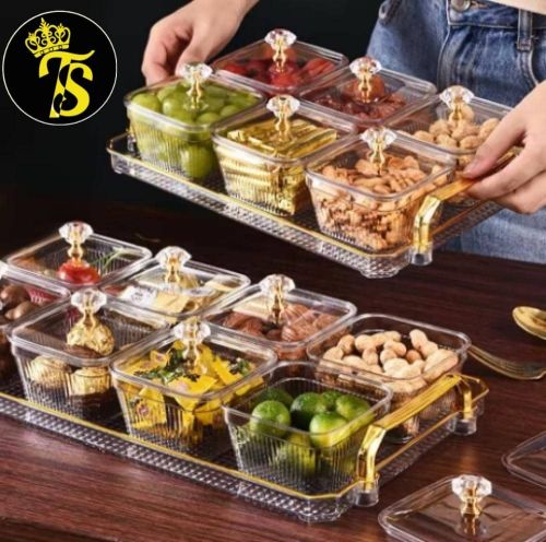 طقم مكسرات 6 خانات للعيد