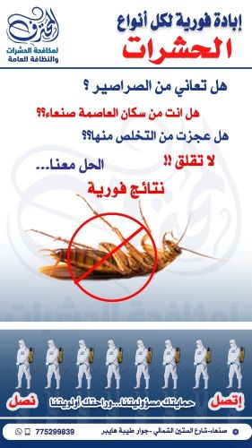 طرق التخلص من الصراصير في صنعاء