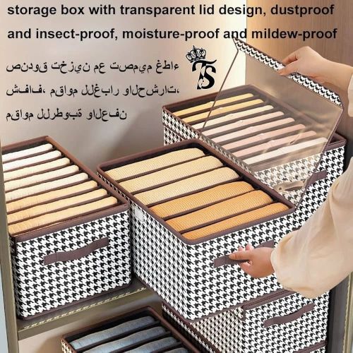 صندوق منظم لتخزين الملابس مع غطاء