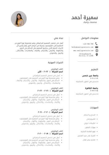 تصميم سيرة ذاتية احترافية