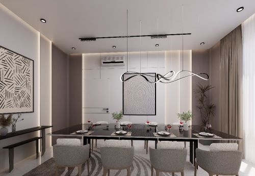 تصميم داخلي لصاله طعام مودرن