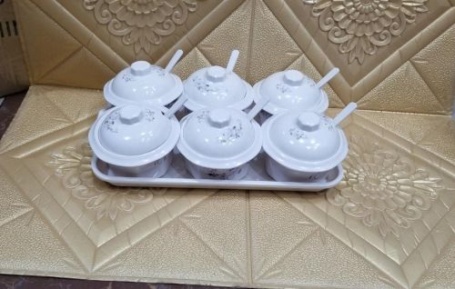طقم سكريات ست حبات زائد صحن تقديم