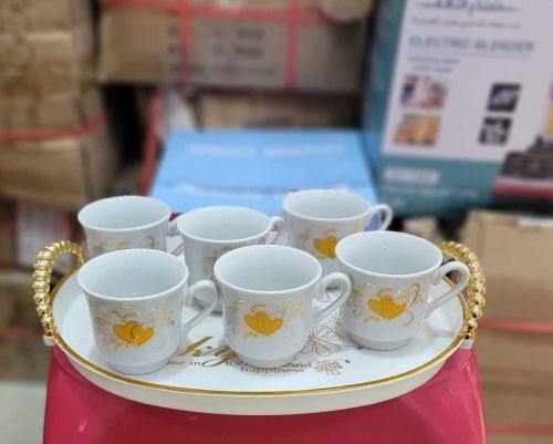 طقم فناجيل مع صحن تقديم