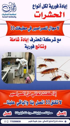 افضل شركة مكافحة الصراصير صنعاء
