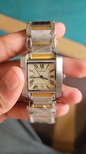 ساعه cartier tank franchise men⌚️
