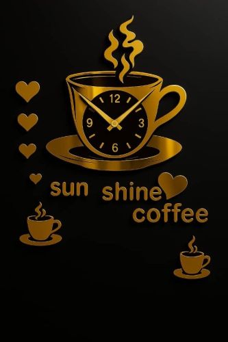 *ساعة حائط عصرية 3D لاصق