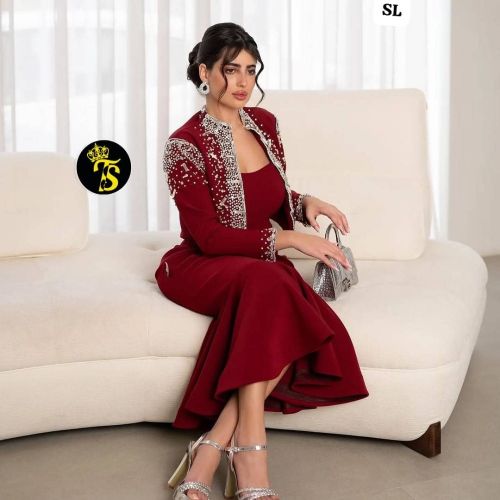 فستان نسائي سهرات لونين جذابة