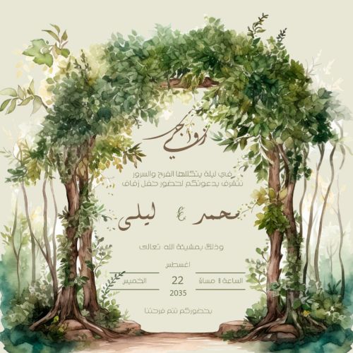 تصميم دعوات زفاف حديثة