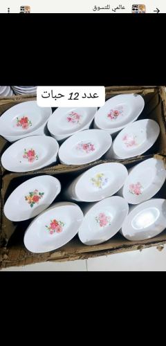 طقم صحون خزفية فاخرة – 12 حبة
