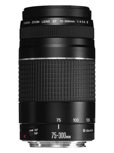 عدسة كانون 75-300 .