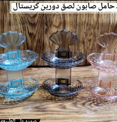 حامل صابون لصق دورين كريستال..ضد.