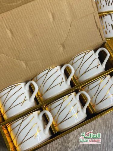طقم فناجين سيراميك فاخر – 6 أكوا