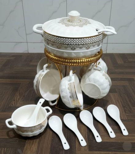 طقم شوربة فاخر من 15 قطعة