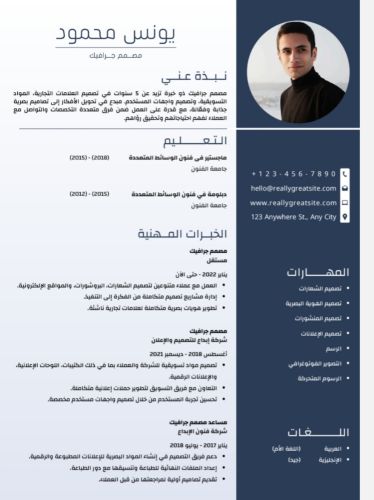تصميم سيرة ذاتية لك