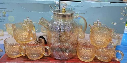طقم إبريق شاي زجاجي