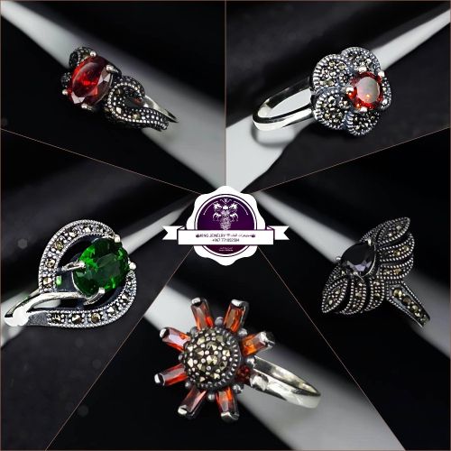 خواتم فضة مطلية ذهب عيار 925 ✨