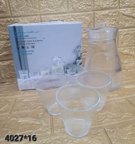 طقم جيك وأكواب زجاجي أنيق  5 قطع