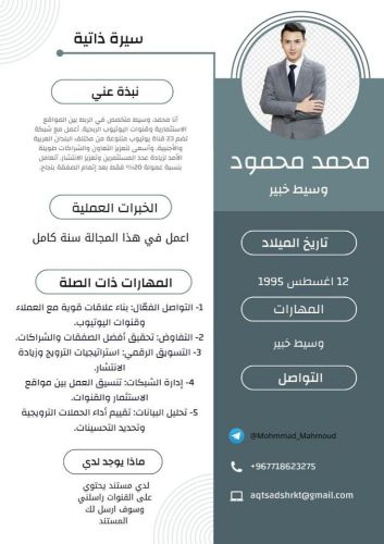 fu تصميم CV احترافي