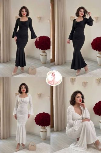 فساتين نسائيه طويله بتشكيله فخااا