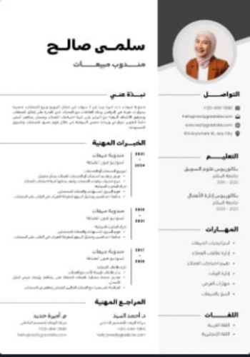 تصميم سيرة ذاتية احترافية