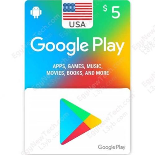 كود شراء Google خمسة دولار أمريكي