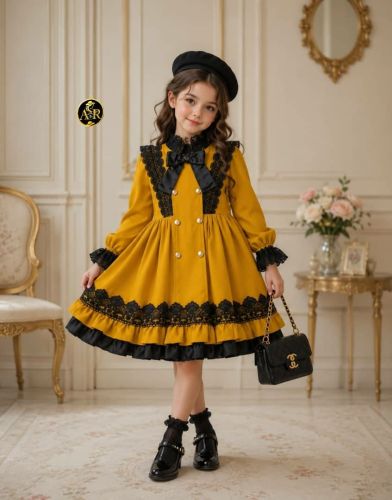 فستان بناتي من عمر 4 ـ 12 سنه